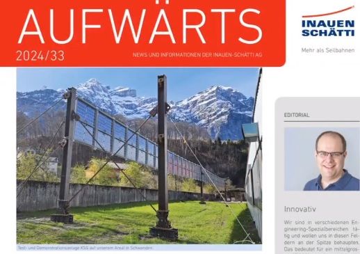 Inauen-Schtti AG: Neuste Ausgabe Magazin Aufwrts  Wir sind in verschiedenen En gineering-Spezialbereichen t tig und wollen uns in diesen Fel dern an der Spitze behaupten. Das bedeutet fr ein mit